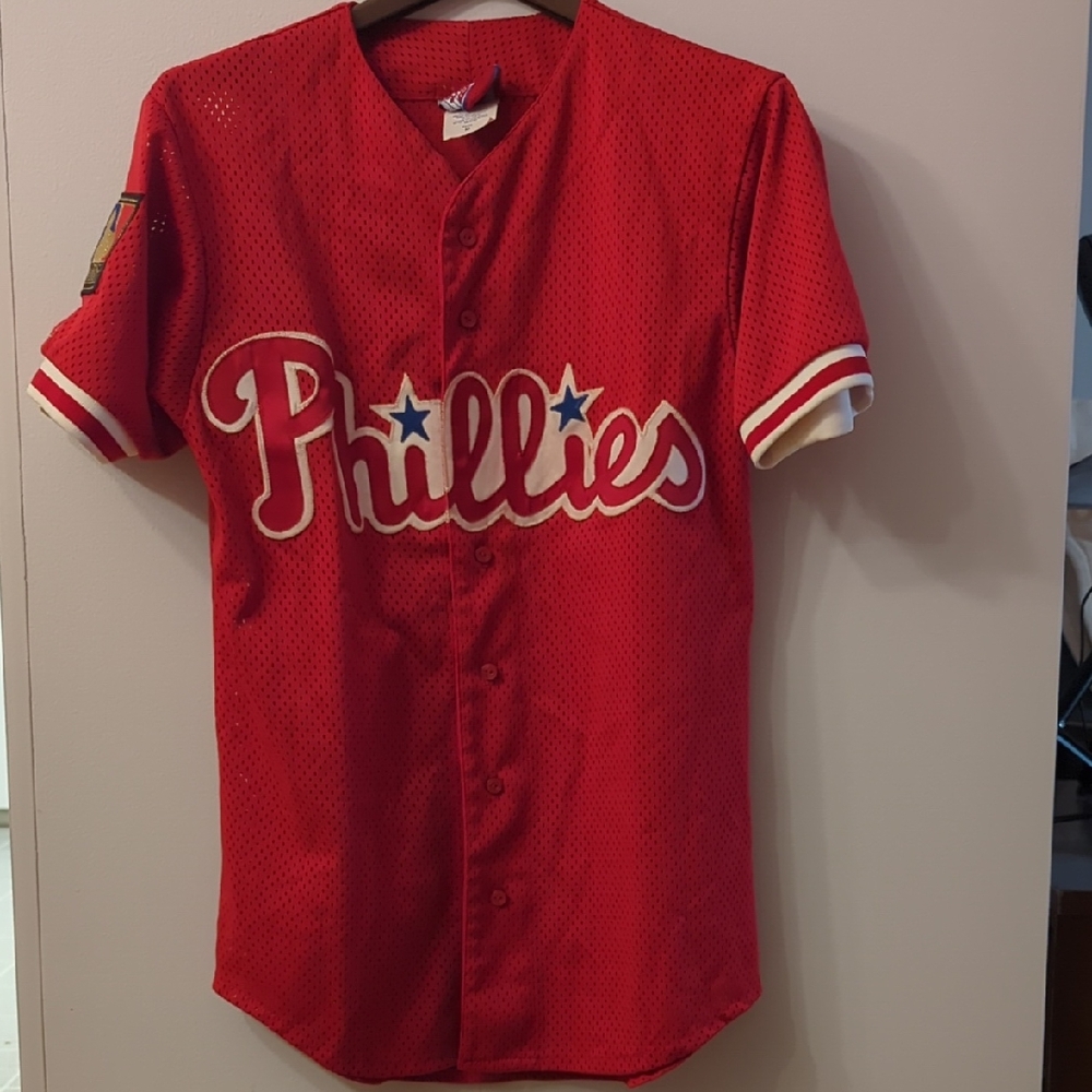 Vintage 90s Majestic Philadelphia Phillies MLB Jersey 125th Anniversary MEDIUM
